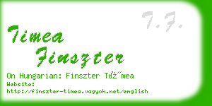 timea finszter business card